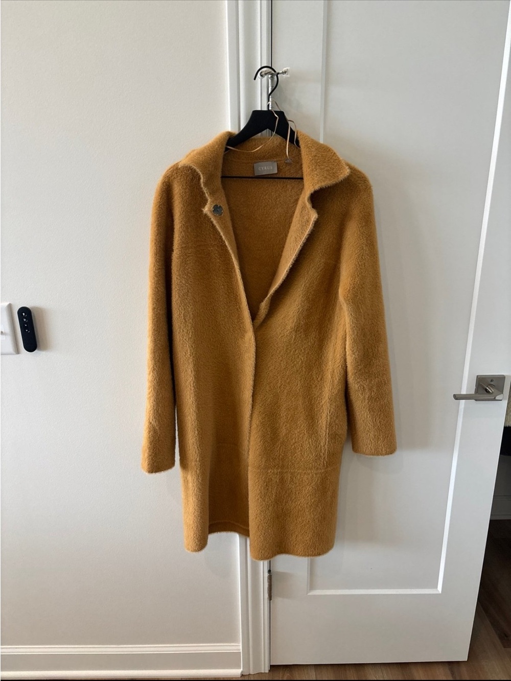 Cyrus Camel/Tan Wool-Blend Pea Coat